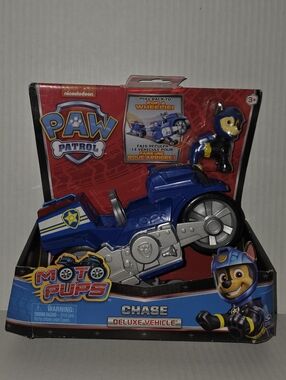 NIP PAW Patrol Chase Moto Pups Deluxe Vehicle - Blue